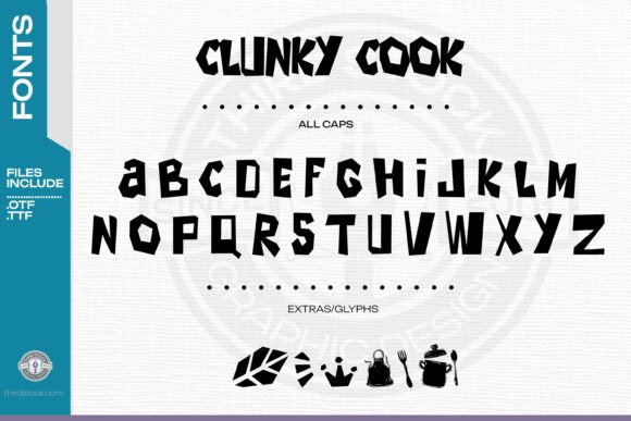 Clunky Cook: A Charming Font for Culinary Creatives