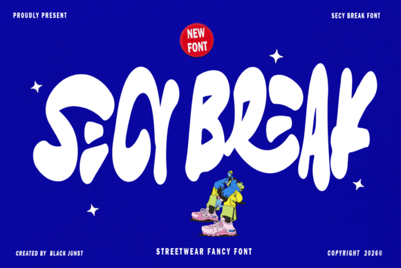 Discover Secy Break: A Bold and Playful Streetwear Display Font