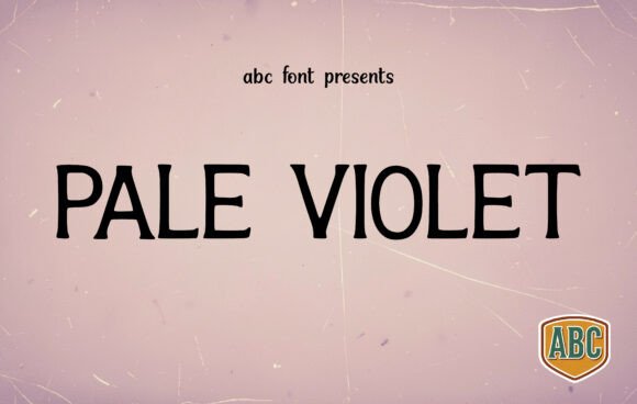 Discover the Understated Beauty of Pale Violet: A Sophisticated Display Font