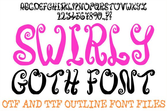 Embrace the Dark Side of Charm with Swirly Goth Font