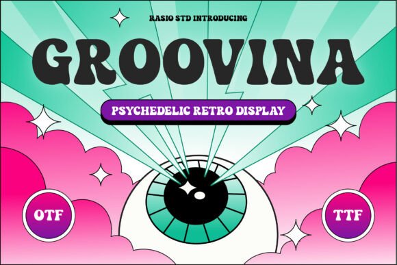 Embrace the Trip with Groovina: A Psychedelic Retro Display Font