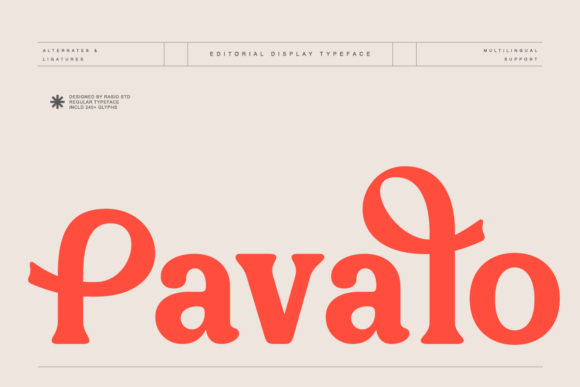 Experience the Art of the Curve with Pavalo: A Modern Typeface for Avant-Garde Design