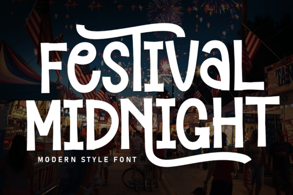 Festival Midnight: A Handwritten Display Font with Whimsical Charm