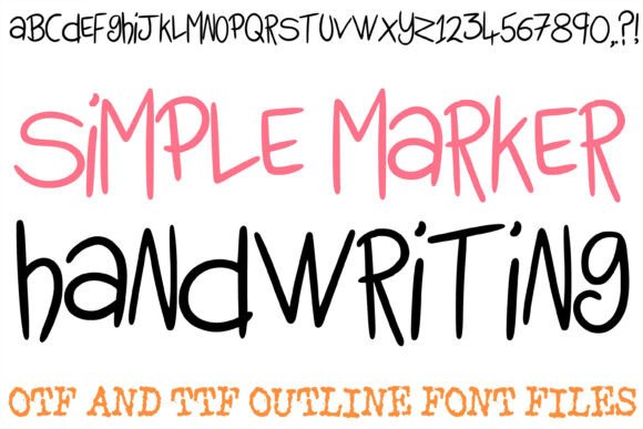 Give Your Designs a Personal, Approachable Touch with the Simple Marker Handwriting Font