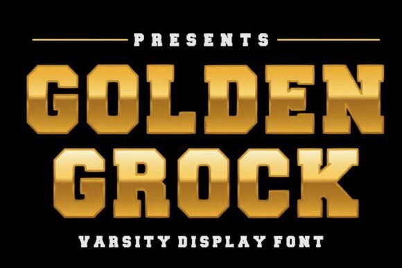 Golden Grock: A Bold and Iconic Varsity-Style Font