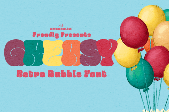 Greasy Bubble: A Vibrant Nostalgic Typeface for Creative Projects