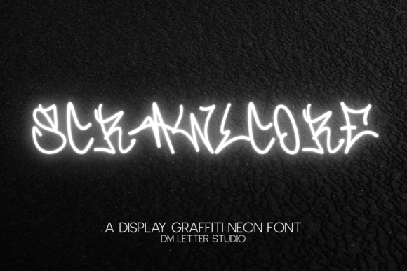 Meet Scrawlcore: The Bold Graffiti Neon Font