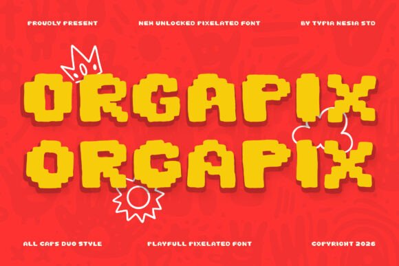 Orgapix: A Playful Pixel Font for Creative Projects