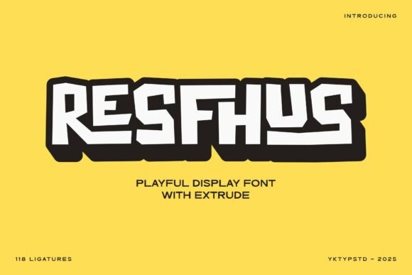 Resfhus: A Bold and Playful Font for Creative Design Projects