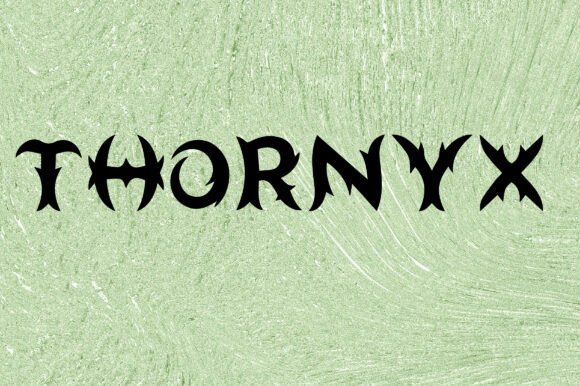 Thornyx: A Bold and Edgy Display Font for Dark Fantasy and Gothic Designs