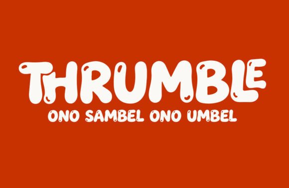 Thrumble: A Bold, Chunky Bubble Font for Vibrant Designs